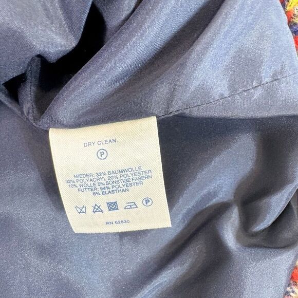 Lands' End Jacket Womens 24W Wool Blend TartanPlaid Tweed Blazer Full Zip - Picture 5 of 10